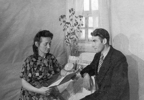 Олександра Слободян з чоловіком Василем. Колима. 1950-і роки